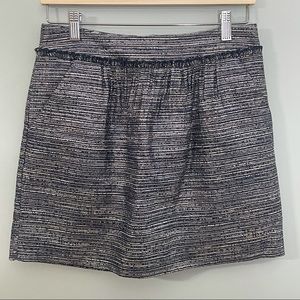 Gap Blue Silver Metallic Mini Skirt